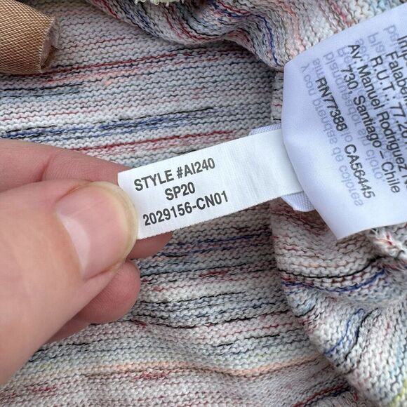 Madewell Womens Bubble Sleeve Sweater Crop Top Rainbow Stripe AI240 XXS - Picture 7 of 10